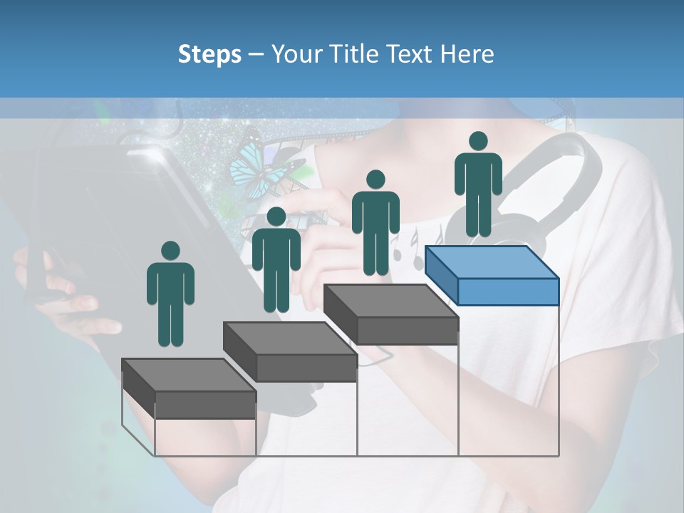 Music Advertisement Woman PowerPoint Template