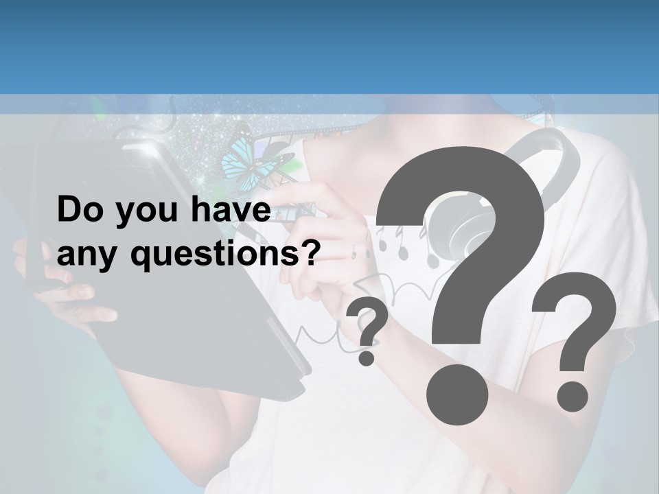 Music Advertisement Woman PowerPoint Template