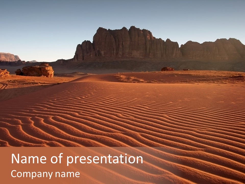 Sand Travel Canyon PowerPoint Template