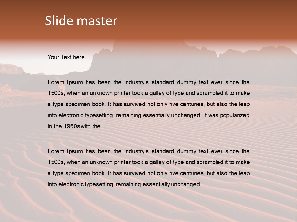 Sand Travel Canyon PowerPoint Template