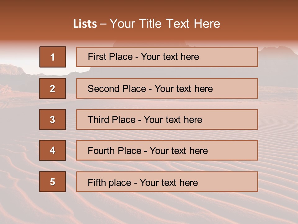 Sand Travel Canyon PowerPoint Template