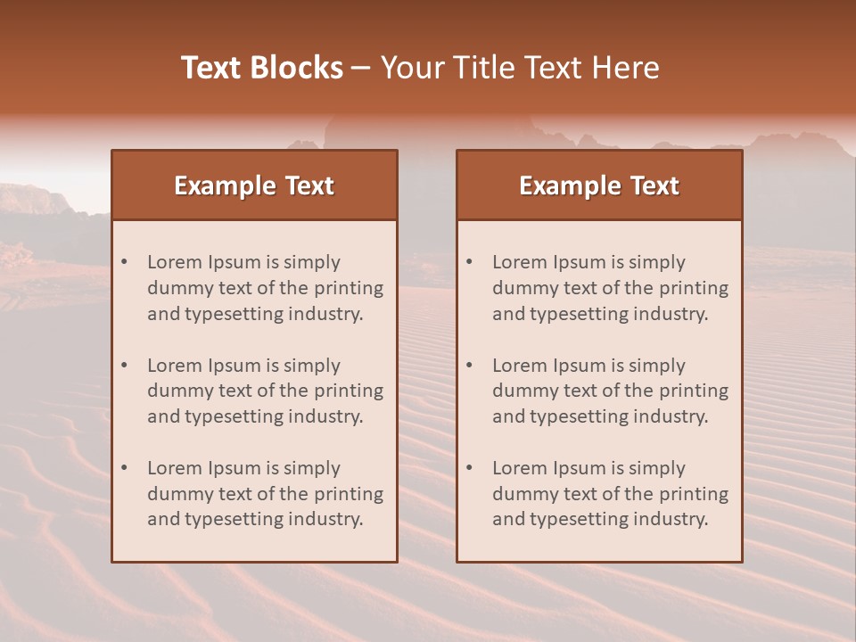 Sand Travel Canyon PowerPoint Template