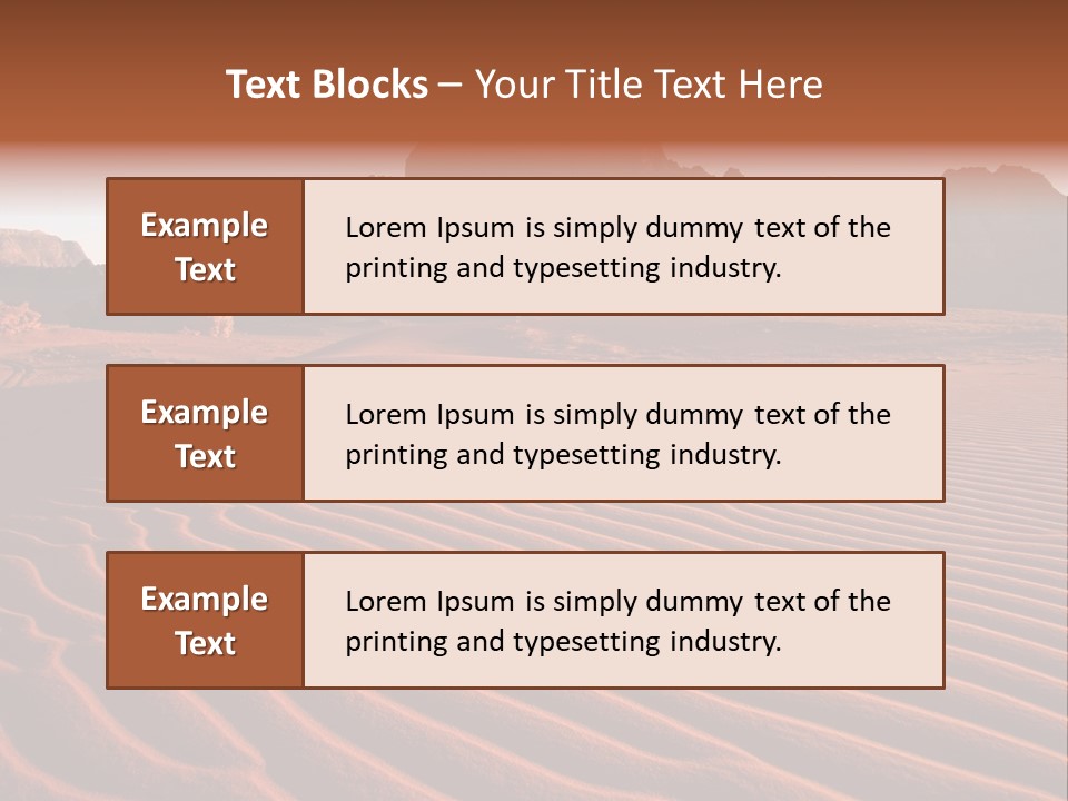 Sand Travel Canyon PowerPoint Template