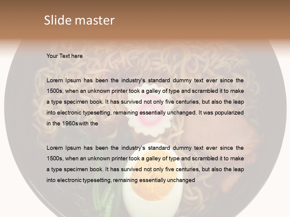 Egg Paste Chinese Food PowerPoint Template