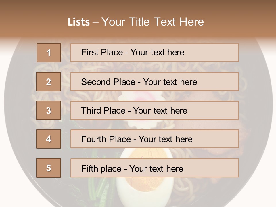Egg Paste Chinese Food PowerPoint Template