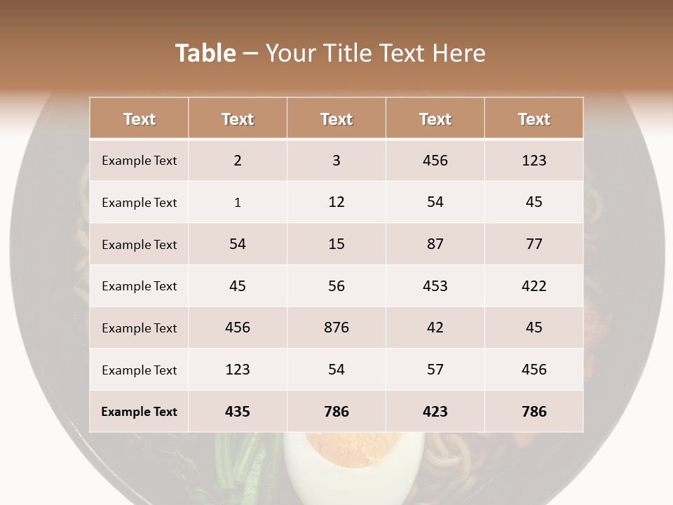 Egg Paste Chinese Food PowerPoint Template