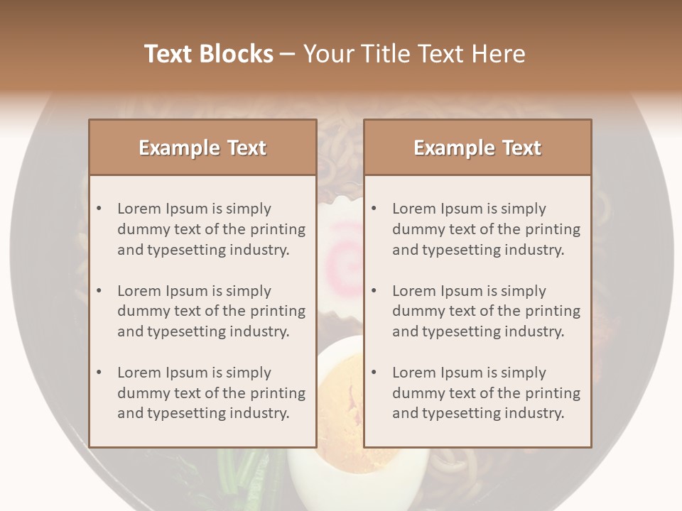 Egg Paste Chinese Food PowerPoint Template