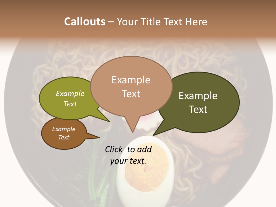 Egg Paste Chinese Food PowerPoint Template