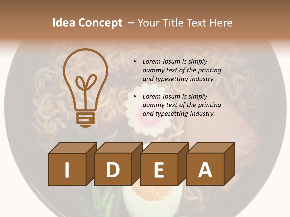 Egg Paste Chinese Food PowerPoint Template