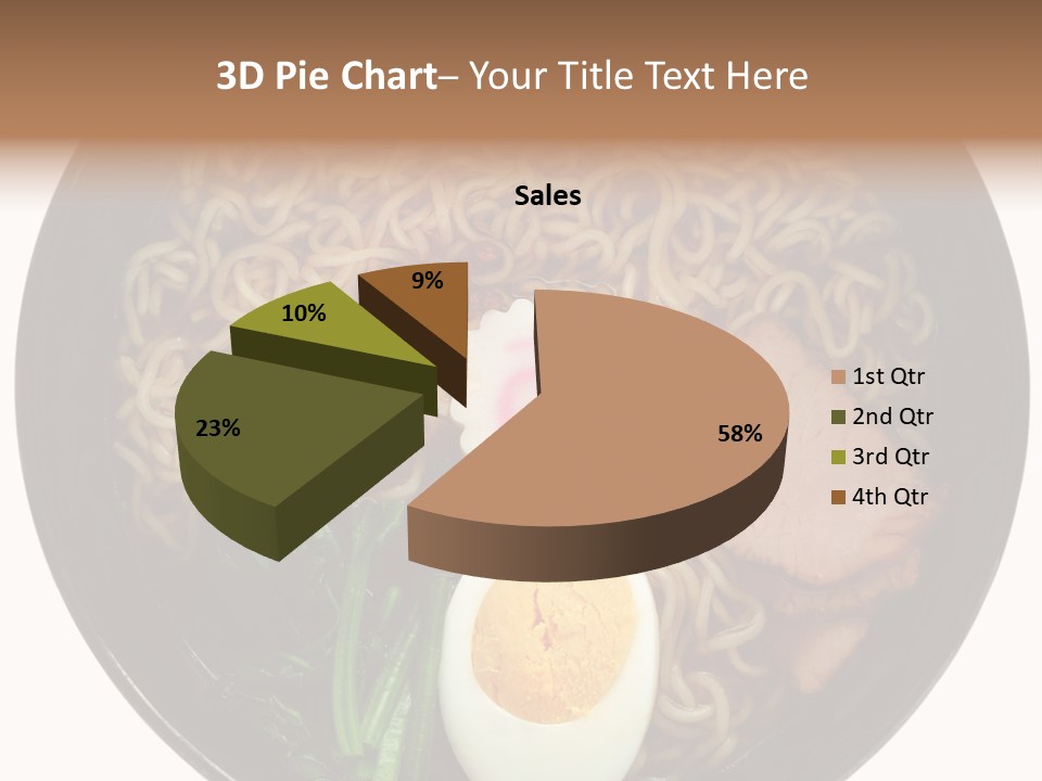 Egg Paste Chinese Food PowerPoint Template