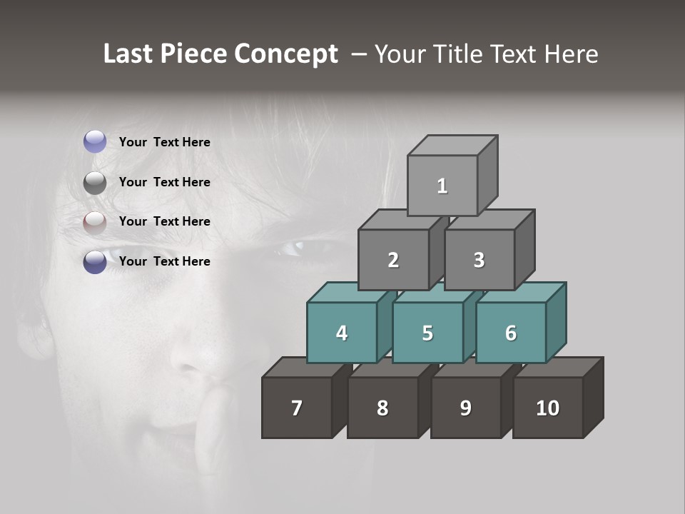 A Man With A Finger In His Mouth PowerPoint Template