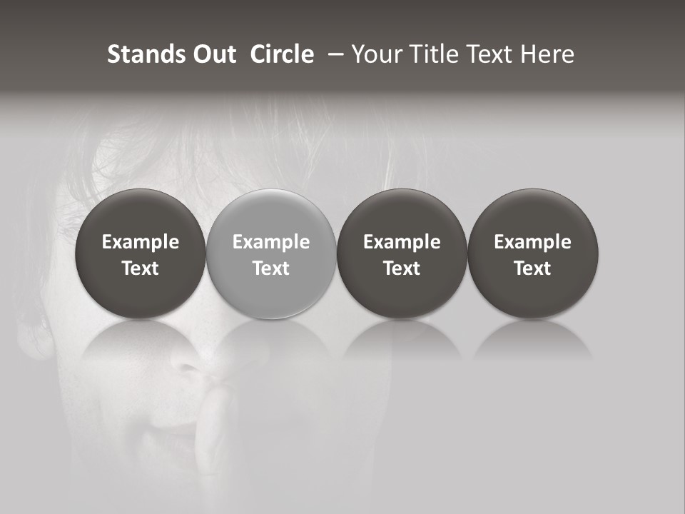 A Man With A Finger In His Mouth PowerPoint Template