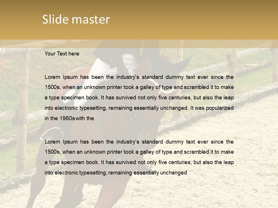 Bridle Gallop Adorable PowerPoint Template