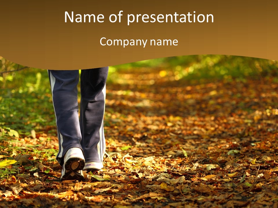 Brown Women Trail PowerPoint Template