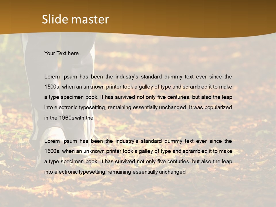 Brown Women Trail PowerPoint Template