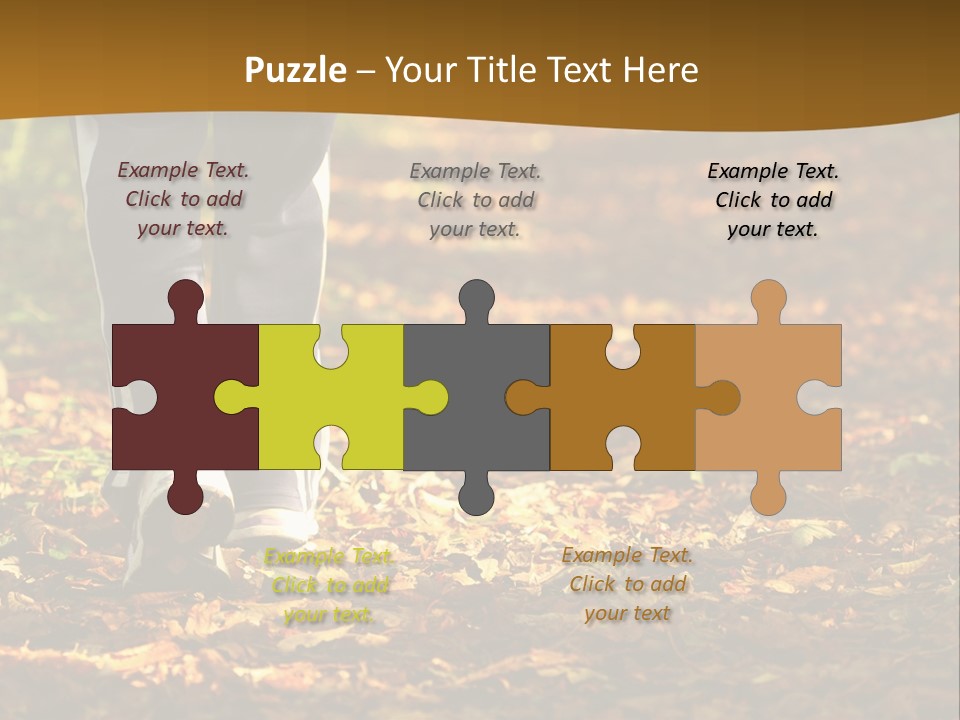 Brown Women Trail PowerPoint Template