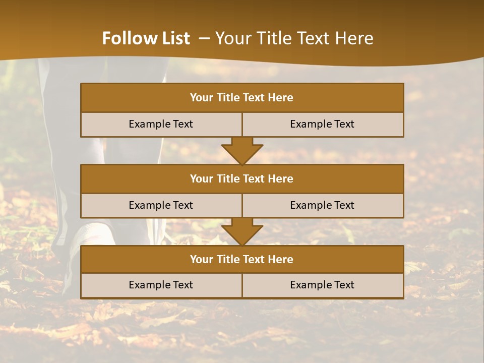 Brown Women Trail PowerPoint Template