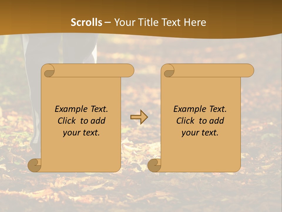 Brown Women Trail PowerPoint Template