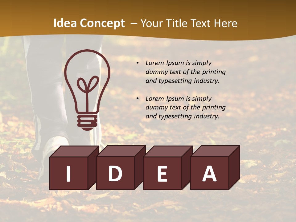 Brown Women Trail PowerPoint Template