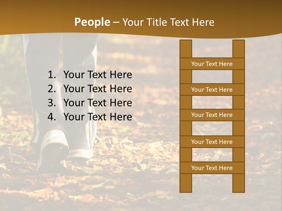 Brown Women Trail PowerPoint Template