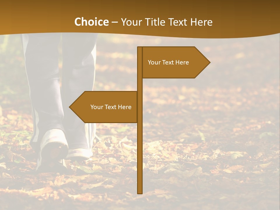 Brown Women Trail PowerPoint Template