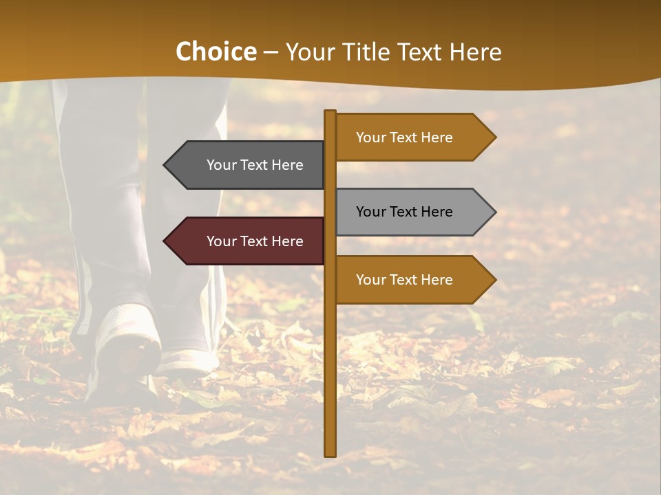 Brown Women Trail PowerPoint Template