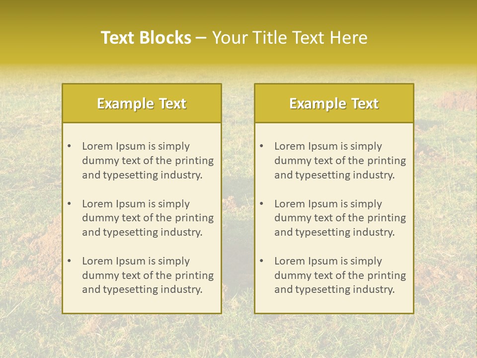 Cavity Danger Grass PowerPoint Template