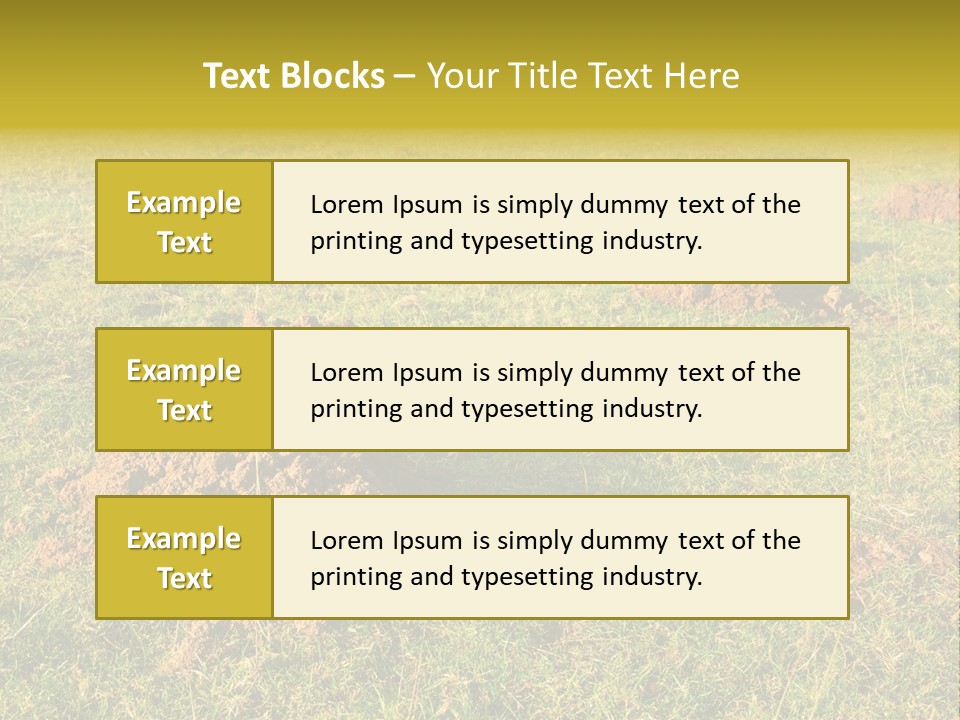 Cavity Danger Grass PowerPoint Template