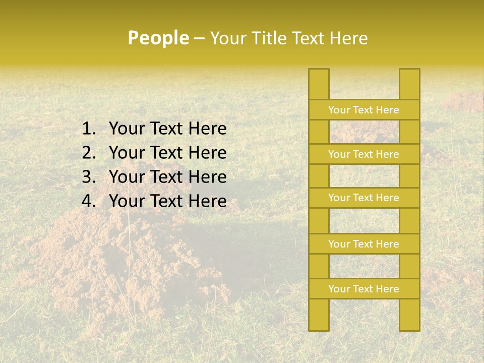 Cavity Danger Grass PowerPoint Template
