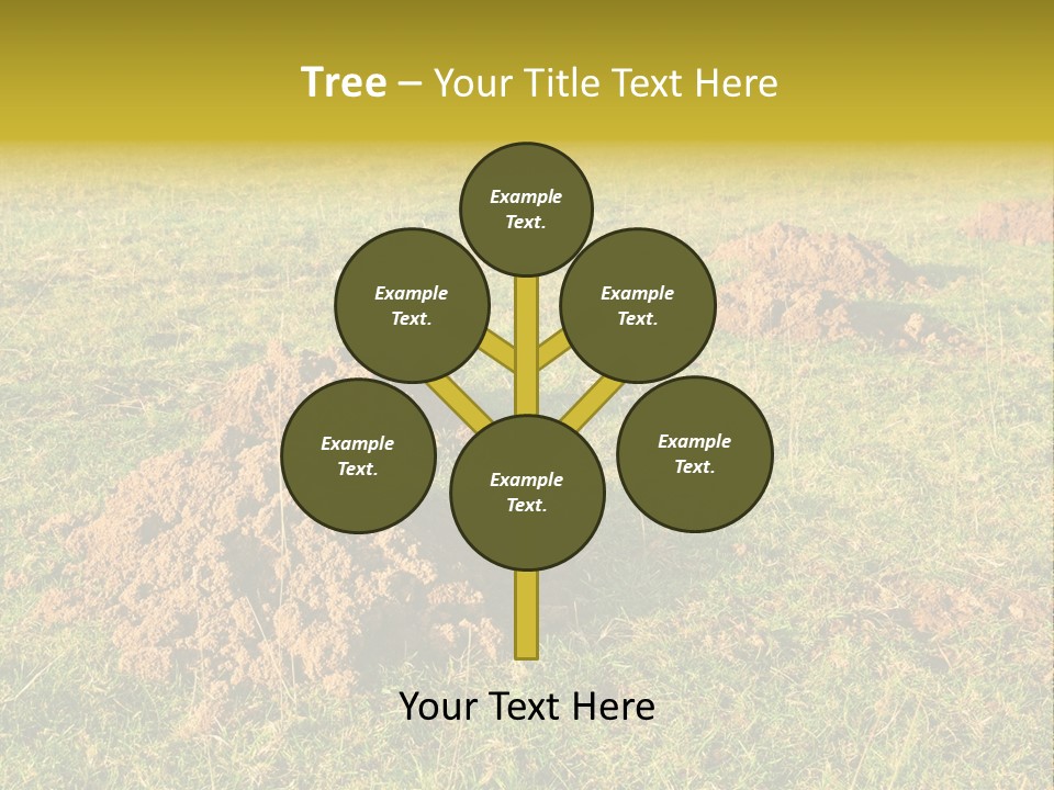 Cavity Danger Grass PowerPoint Template