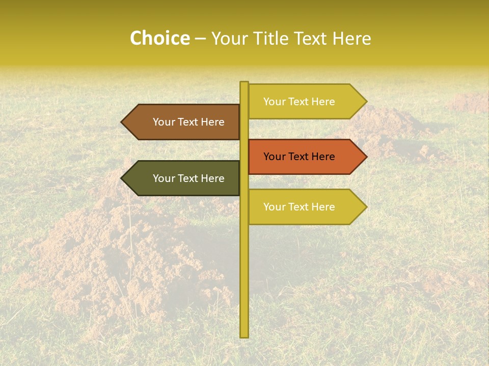 Cavity Danger Grass PowerPoint Template