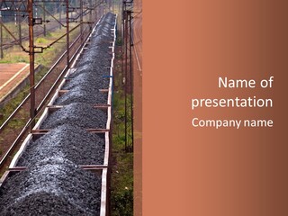 Track Railway Container PowerPoint Template