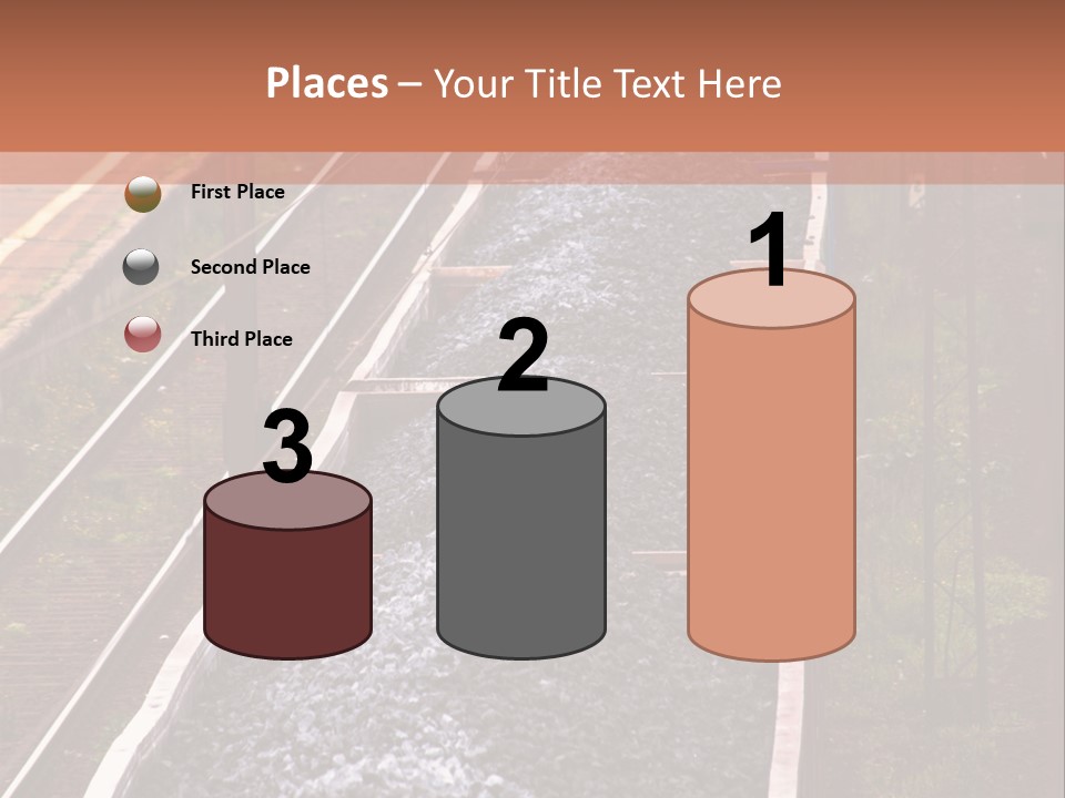 Track Railway Container PowerPoint Template