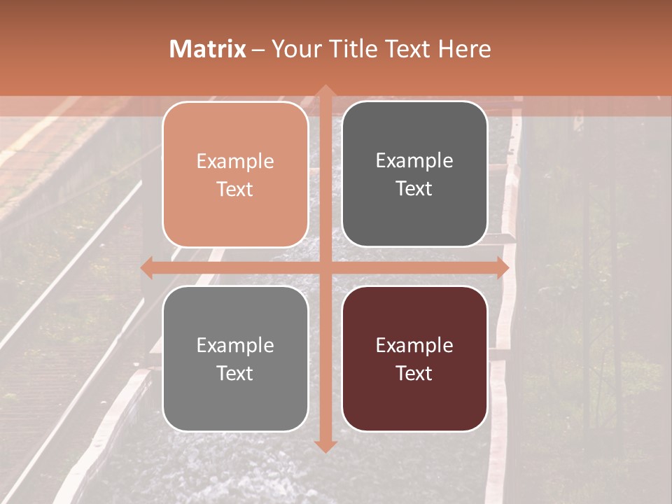 Track Railway Container PowerPoint Template