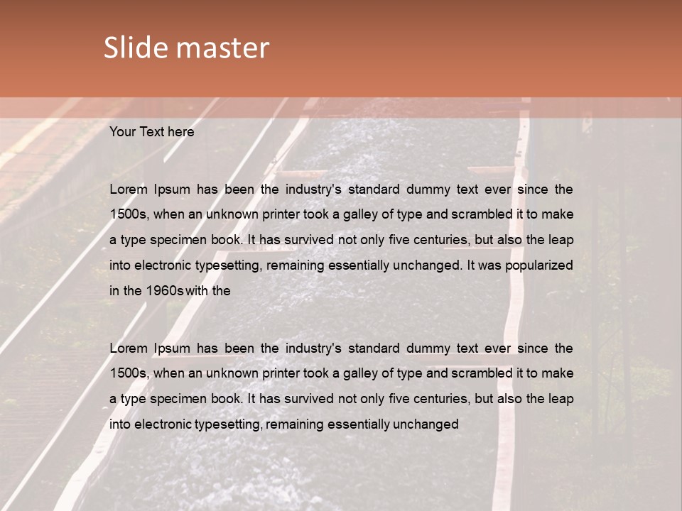 Track Railway Container PowerPoint Template