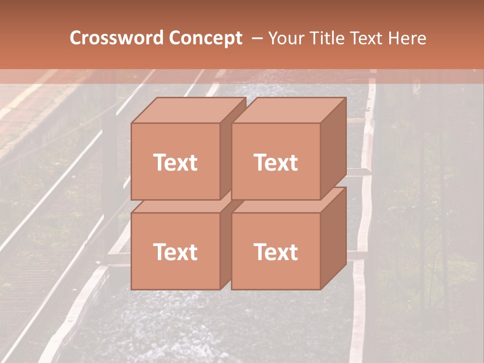 Track Railway Container PowerPoint Template