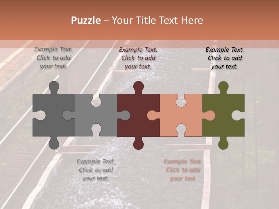 Track Railway Container PowerPoint Template