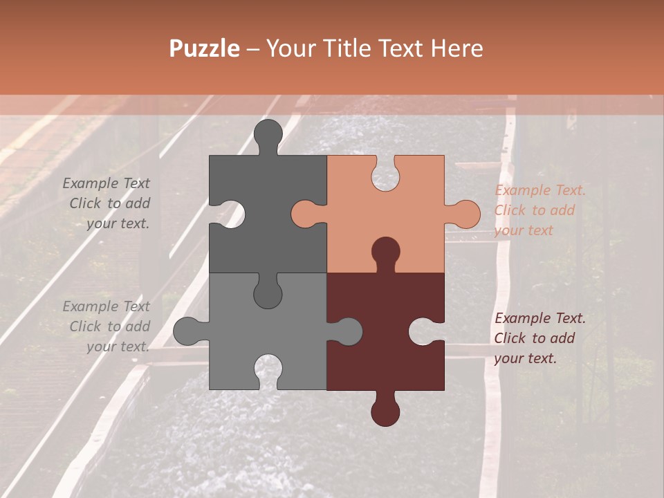 Track Railway Container PowerPoint Template