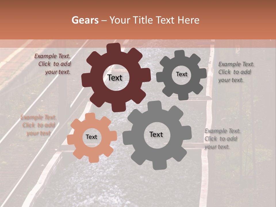 Track Railway Container PowerPoint Template