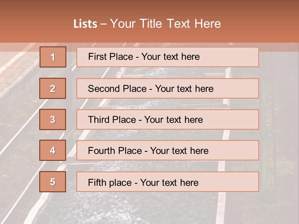 Track Railway Container PowerPoint Template