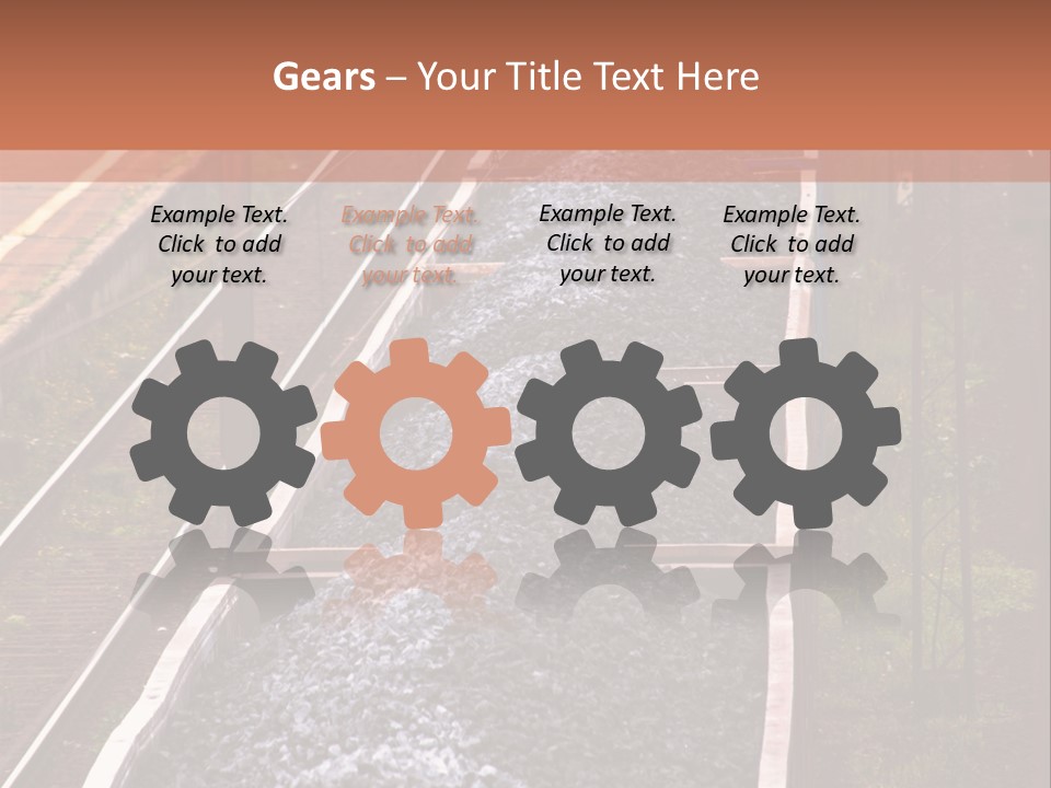 Track Railway Container PowerPoint Template