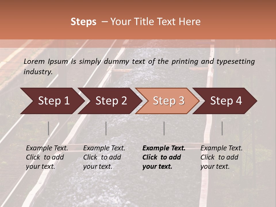 Track Railway Container PowerPoint Template