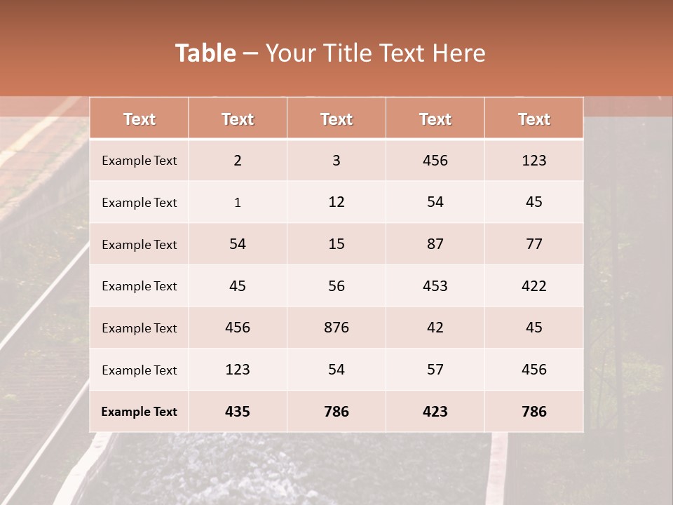 Track Railway Container PowerPoint Template