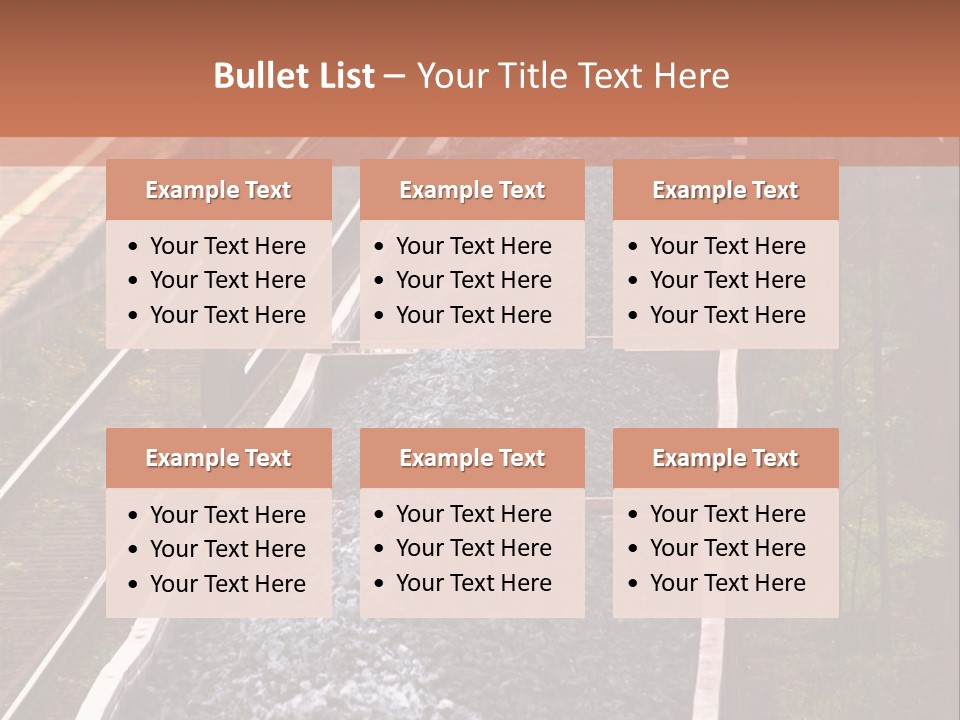 Track Railway Container PowerPoint Template