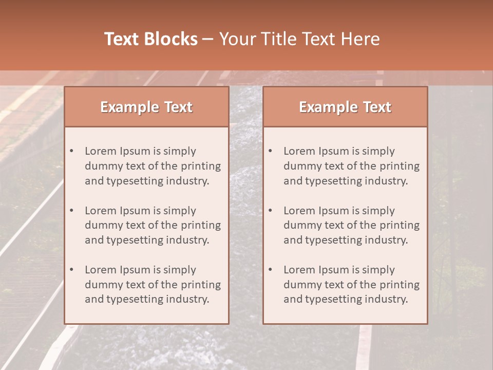 Track Railway Container PowerPoint Template