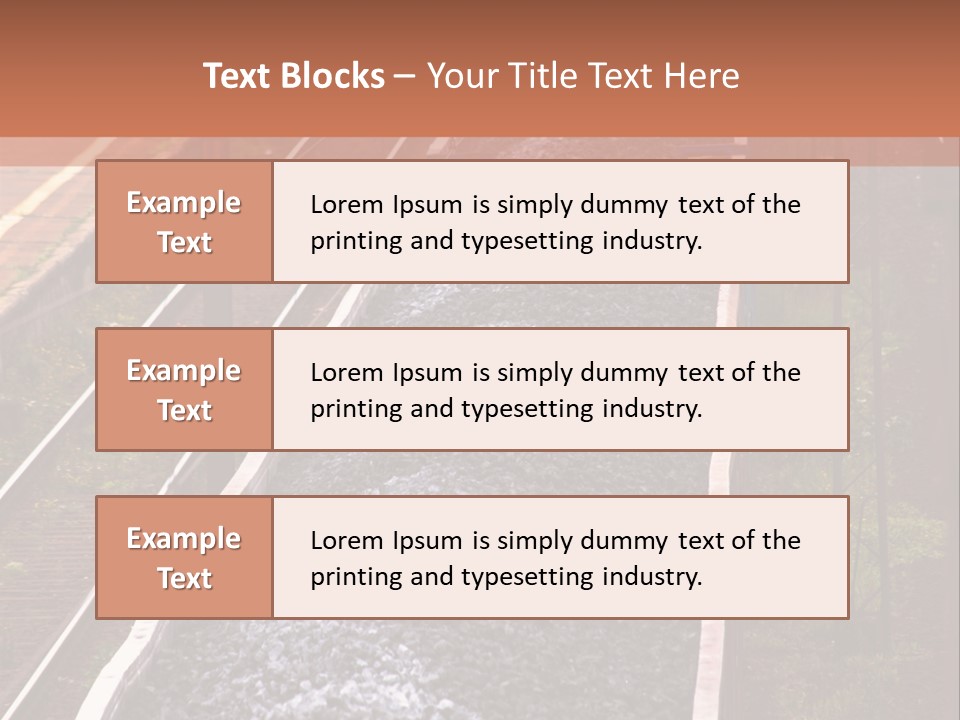 Track Railway Container PowerPoint Template