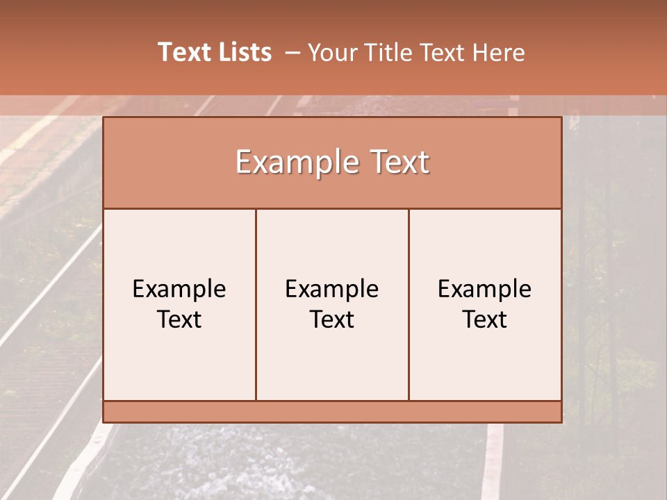 Track Railway Container PowerPoint Template