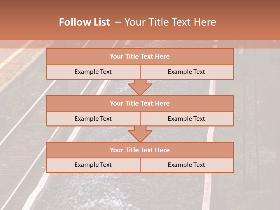 Track Railway Container PowerPoint Template