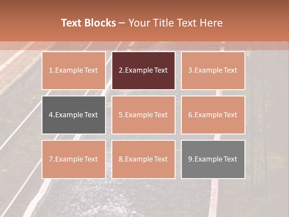 Track Railway Container PowerPoint Template