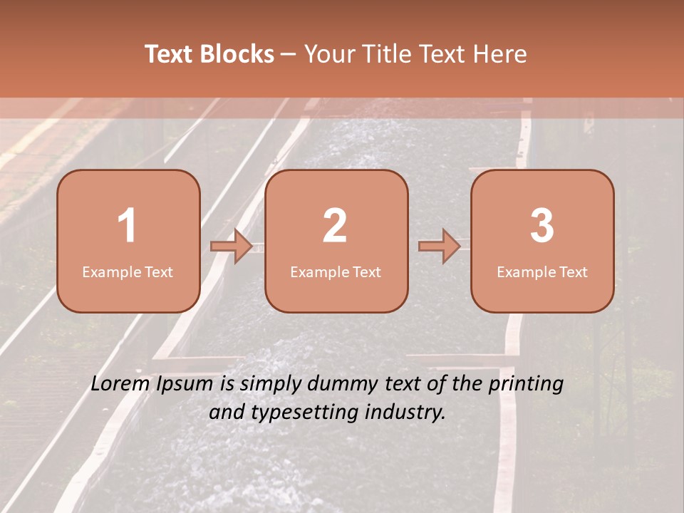 Track Railway Container PowerPoint Template